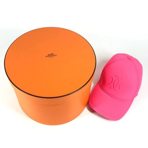 HERMES Neovan Atlantic hat cap baseball cap Polyurethane / Nylon pink main image 10